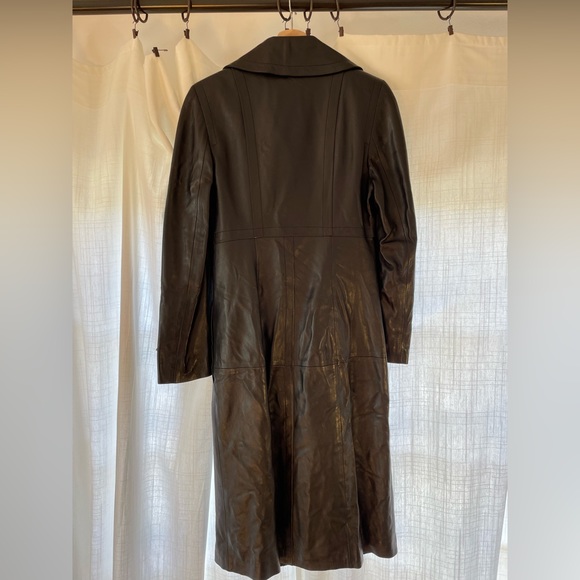 Vintage Loewe black leather trench - Picture 4 of 5
